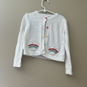 Gymboree Girls Embroidered Rainbow Cardigan